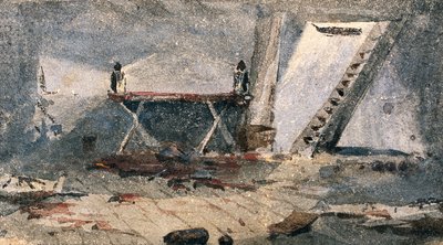 海地的 Cap-Haitien：HMS Bulldog 的手术。水彩画 作者 爱德华·劳顿·莫斯