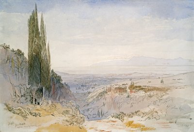 柯布，Nimphes，1856年（笔和墨水和纸张上的wc） 作者 爱德华·李尔