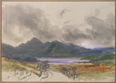 Keswick，1836年9月24日（铅笔和白纸在纸上） 作者 爱德华·李尔
