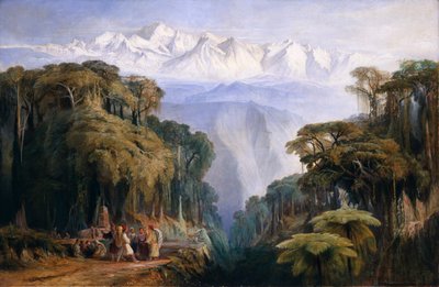 来自大吉岭的Kinchinjunga》，1877年 作者 爱德华·李尔