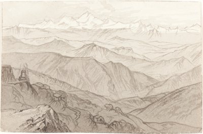 金钦琼格山万物生长，1874年。 作者 爱德华·李尔