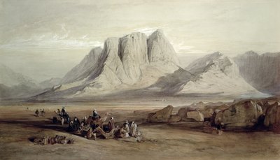 西奈山，1849年1月26日 作者 Edward Lear