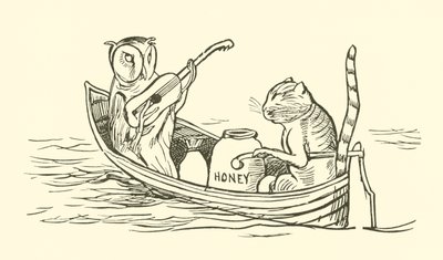 猫头鹰和小猫（版画） 作者 爱德华·李尔
