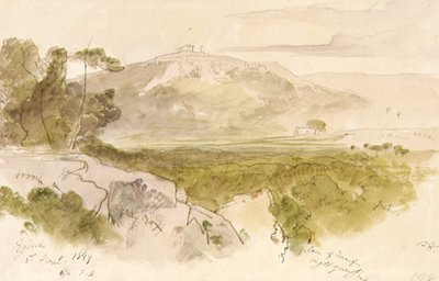 埃吉纳的阿佩亚神庙 作者 Edward Lear