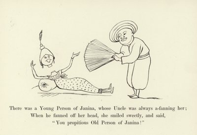 Janina有一个年轻人，他的叔叔总是煽动她 作者 爱德华·李尔