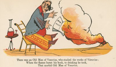 有一位维苏威火山老人从弗雷德里克·沃恩公司（Frederick Warne and Co.，London，1875年出版）出版的“无意义的书”中研究了维特鲁威的作品。 作者 爱德华·李尔
