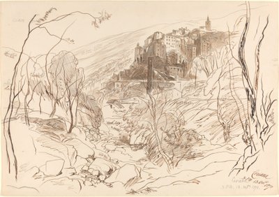 塞里亚纳的景色，1870年。 作者 爱德华·李尔