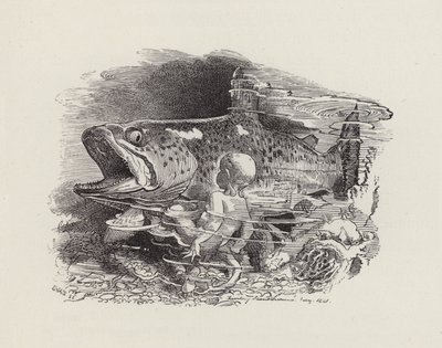 查尔斯·金斯利的《水宝宝》插图（版画） 作者 爱德华·林利（之后）桑伯恩