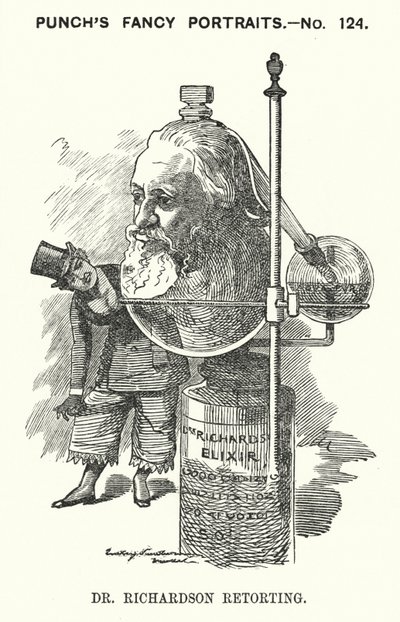 Punch cartoon: Benjamin Ward Richardson, English physician (engraving) 作者 爱德华·林利（之后）桑伯恩