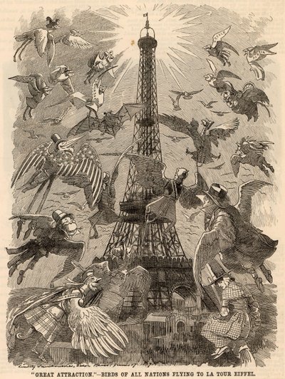 Birds of all Nations Flying to Eiffel Tower 作者 爱德华·林利·桑伯恩