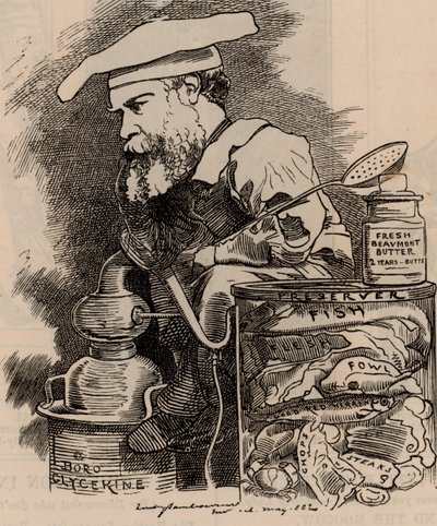 弗雷德里克·塞特尔·巴夫 (Frederick Settle Barff) 的卡通片），1882 年 5 月 20 日伦敦，Punch