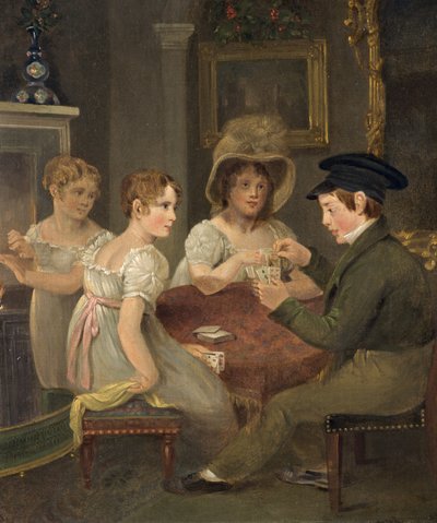 Sarah Cornock夫人和她的三个孩子，1810年 作者 爱德华·马修·皮尔斯