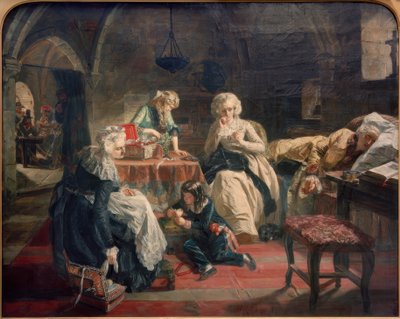 圣殿监狱中的法国皇室成员 作者 Edward Matthew Ward