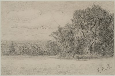 风景（#1），约 1880 年代（纸上石墨） 作者 爱德华·米切尔·班尼斯特
