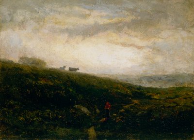 无题牛群下山坡，1881年。 作者 爱德华·米切尔·班尼斯特