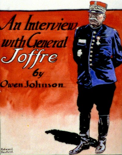 Joffre 将军 (1852-1931)，法国军事指挥官。 Edward Penfield (1866-1925) 美国艺术家和插画家。 《科利尔》杂志封面 作者 爱德华·彭菲尔德