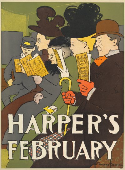 Harpers New Monthly Magazine，1896 年 2 月（彩色石版画） 作者 爱德华·彭菲尔德