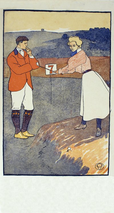 9月，细节来自1931年高尔夫日历，酒吧。 1931年 作者 爱德华·彭菲尔德