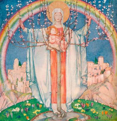 圣母（Madonna Di Promessa），c1890-1914，1914年 作者 爱德华·雷金纳德·弗兰普顿