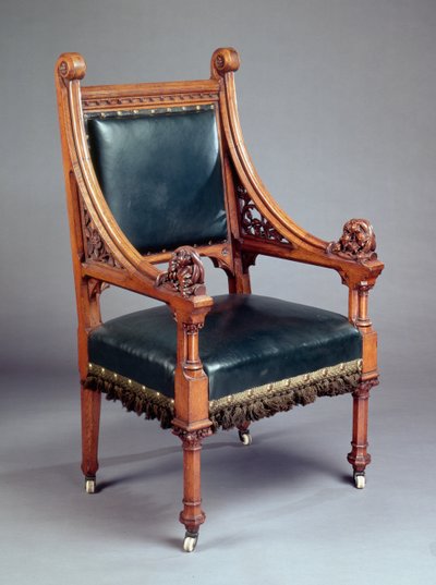 椅子，可能是由Crace（橡木）制成的 作者 Edward Welby Pugin