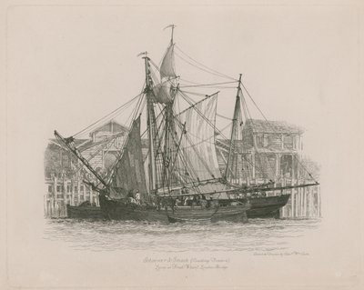 Schooner和Smack躺在Fresh Wharf 作者 爱德华·威廉·库克