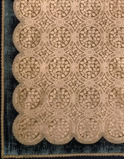 由Warner＆Ramin制造的大型Syringa，于1875年设计（丝绸锦缎） 作者 爱德华·威廉·戈德温