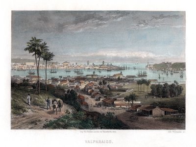 瓦尔帕莱索，智利，1840年 作者 爱德华·威尔曼