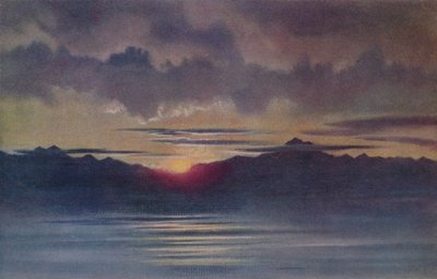从小屋点看日落，1911年，1913年 作者 Charles Edward Wilson