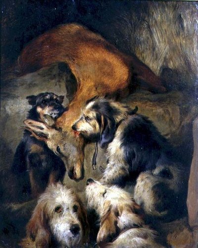 雄鹿之死（板上油画） 作者 Edwin (attr. To) Landseer