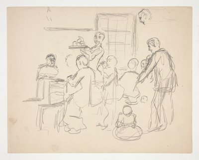 餐厅内部场景（？）--不明插图 作者 埃德温奥斯汀修道院
