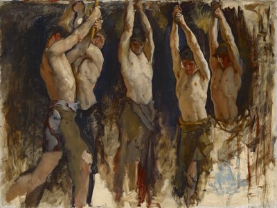 在Anvil的男人，研究瓦肯的精神，c.1904-8 作者 埃德温奥斯汀修道院