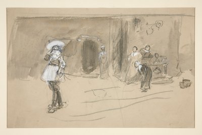罗伯特-赫里克诗选》插图草图（1882 年由哈珀出版，此前曾在《哈珀》上发表 作者 埃德温奥斯汀修道院