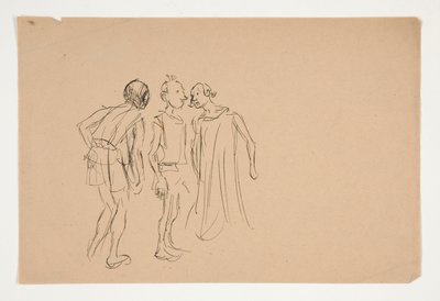三个男人的素描（1937.1072 作者 埃德温奥斯汀修道院