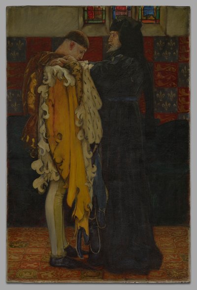 国王致威尔士亲王 作者 Edwin Austin Abbey