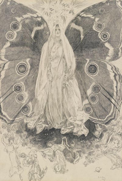 泰坦尼娅，《仲夏夜》第二幕第二场插图 作者 埃德温奥斯汀修道院