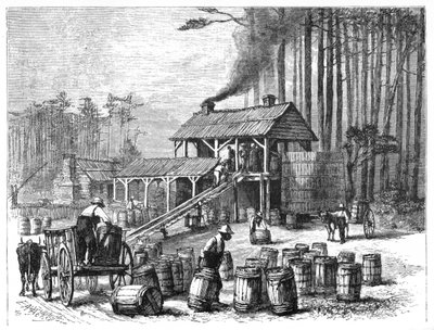 Turpentine Distillery，北卡罗来纳州，1870年。 作者 埃德温奥斯汀修道院