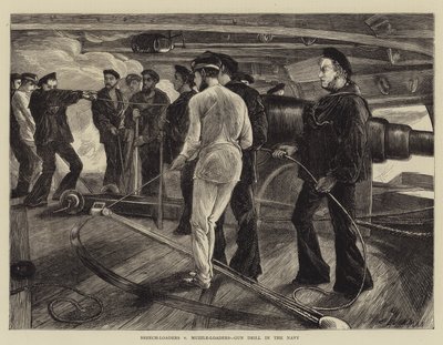 Breech-Loaders v枪口装载机，海军炮钻 作者 Edwin Buckman