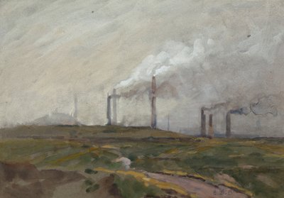 傍晚的风景（纸上水彩画） 作者 埃德温·巴特勒·贝利斯