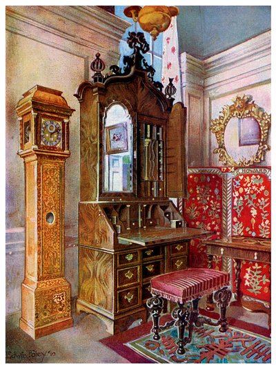 一组18世纪初期的家具，1910年。 作者 埃德温·佛利
