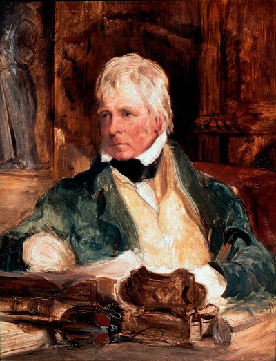 Walter Scott (1771-1832) 的肖像，苏格兰作家 Edwin Henry Landseer (1802-1873) 作画，1824 年 29.2 厘米 x 24.1 厘米伦敦，国家肖像画廊 作者 埃德温·兰瑟
