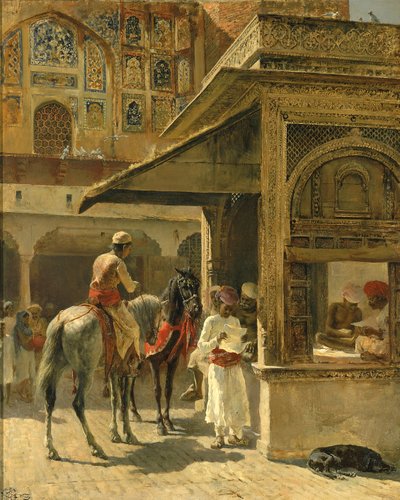 印度商人，约1885年。 作者 Edwin Lord Weeks