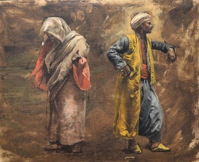 两个人物的研究，约1878年。 作者 埃德温·洛德·沃克斯