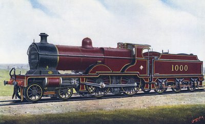 沿着伊登山谷用于米德兰铁路的 Deeley 1000 型复合式发动机 作者 Edwin Thomas Rudd