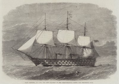 HMS维多利亚，102支枪，地中海舰队的新旗舰 作者 Edwin Weedon