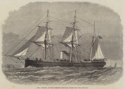 HMS双足飞龙，双塔楼铁包钢蒸汽拉姆 作者 Edwin Weedon