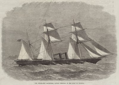 HM Steam-Ship Racehorse，最近在Pecheli海湾失事 作者 Edwin Weedon