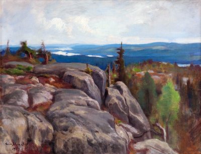 风景（来自 Koli 的 Maisema） - Paysage de Koli - par Eero (Erik) Jarnefelt (Jaernefelt) (1863-1937) 作者 埃罗·耶恩费尔特（EeroJärnefelt）