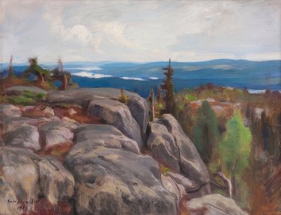 Landschaft（来自科利的风景）。 1929年 作者 埃罗·耶恩费尔特（EeroJärnefelt）