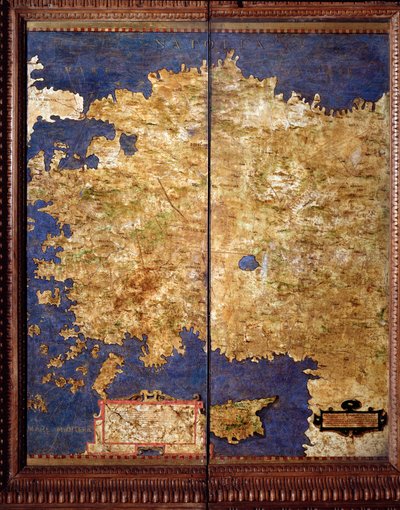 安纳西奥-丹蒂（Egnazio Danti，1536-1586）数学家、宇宙学家和意大利建筑师绘制的安纳托利亚地图。1567年左右。佛罗伦萨，韦基奥宫，Mappamondo厅 作者 埃尼亚齐奥·丹蒂（Egnazio Danti）