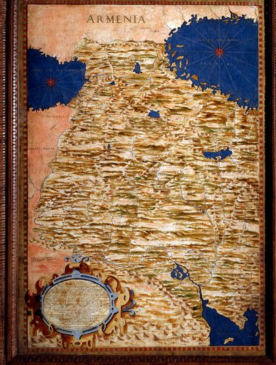 LaRmenie "地图由Egnazio Danti（1536-1586）数学家、宇宙学家和意大利建筑师制作。1567年左右。佛罗伦萨，韦基奥宫，Mappamondo厅 作者 埃尼亚齐奥·丹蒂（Egnazio Danti）
